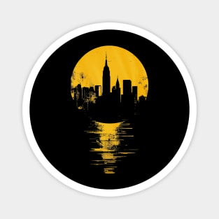 Urban City Life Sunset Magnet